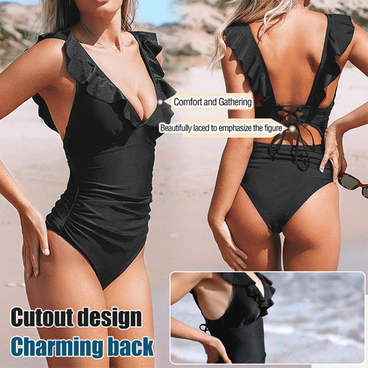 🔥2025 Heißer Verkauf🔥: Neues sommerliches sexy V-Ausschnitt Badeanzug.👙