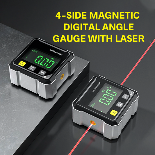 💥50% RABATT🔥4-seitiger magnetischer digitaler Winkelmesser mit Laser